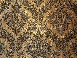 Brown & Gold Floral Designer Wallpaper