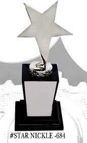 Customized 684 Star Nickel Metal Sports Trophy, For Award Ceremony, Certification : ISI Certified