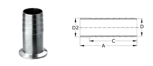 : SS304 SS Hose Nipple, For Food, Dairy, Beverage, Cosmetics
