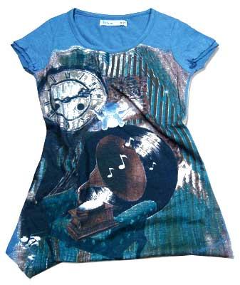 Ladies Short Sleeve Printed Top