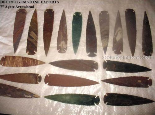 Plain Agate Stone Arrowheads