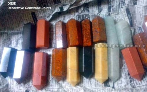 Polished Gemstone Points, For Jewellery, Size : 0-10mm, 10-20mm