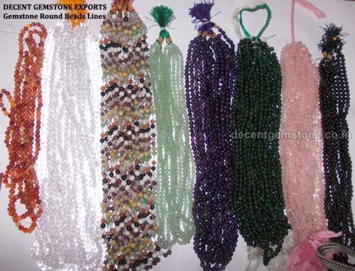 Printed Gemstone Round Beads, Packaging Type : Paper Box