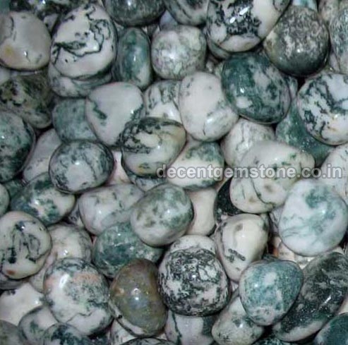 Natural Non Polished Tree Agate Tumbled Stones, For Jewellery Use, Size : 0-25mm