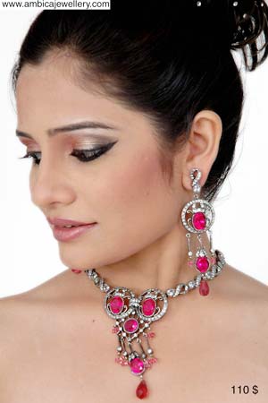 Rhodium Necklace Set-3649