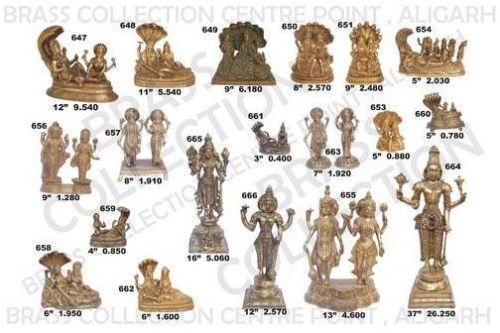 Brasa Collection Brass Vishnu Laxmi Statue, For Home Decoration, Temple, Worship, Style : Classical
