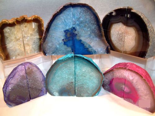 Agate Bookends 5-8 lbs each
