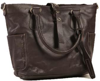 Ladise Leather Hand Bag Brown Colour