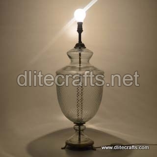 Dlite Crafts Glass Clear Table Lamp
