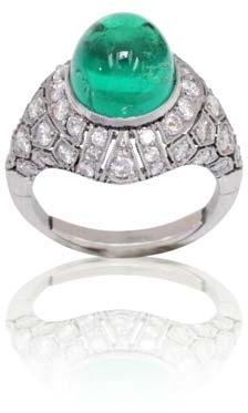 Emerald Studded Diamond Rings