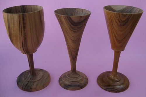 Wooden Goblets Glasses