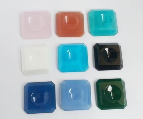 CARVING SQUARE GLASS STONES, For Bags, Garment, Art, Shoes, JEWELLERY