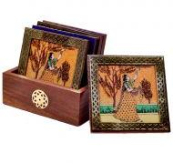 Mariyam Wooden Gem Stone Coaster