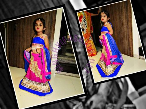 Singhvi Fashion Soft Net + Velvet Kids Lehenga Choli, Gender : Girls