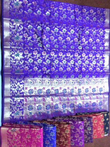 Cotton Mix Sarees, For Easy Wash, Shrink-Resistant, Technics : Hand Made