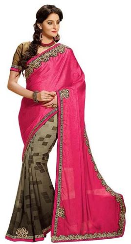 Georgette Embroidered Sarees