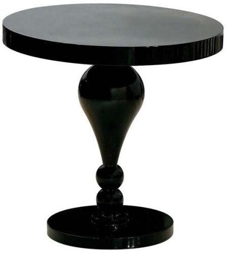 Round Polished Wooden Side Table, For Home, Hotel, Pattern : Plain