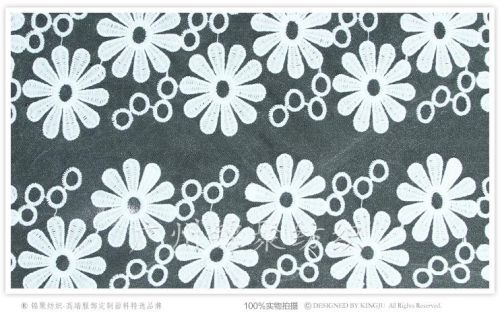 100% Polyester Water Soluble Mesh Embroidery Fabric