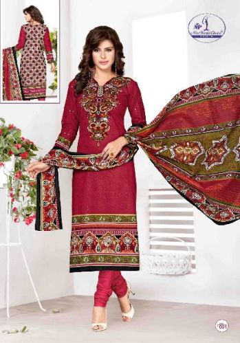 Chiffon Ladies Unstitched Suits, Size : M