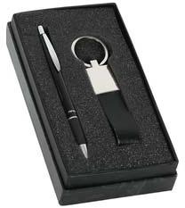 Pen Keychain Gift Set, Color : Black, Brown, Silver