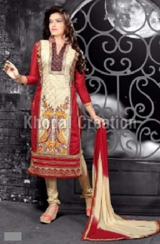 Designer Cream Colored Straight Suit, Occasion : Casual
