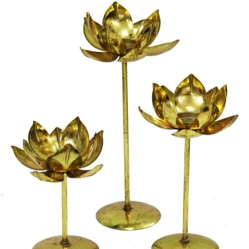 Lotus Flower Tea Light Candle Holder, Size : Mutlisize