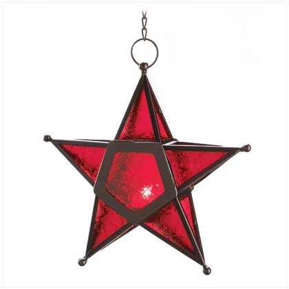 Glass Hanging Star Candle Lantern, For Hotels, Feature : Attractive Design