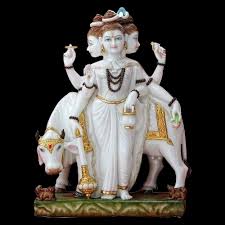 Marble Dattatreya Statue