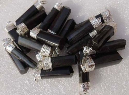 Black Turmoline Pencil Pendant