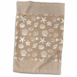 Light Brown Printed Hand Towels