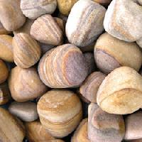 Lumps Non Polished Sandstone Pebbles, For Roofing, Form : Cut-to-Size