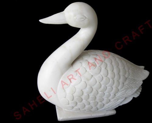 White Marble Duck Statue