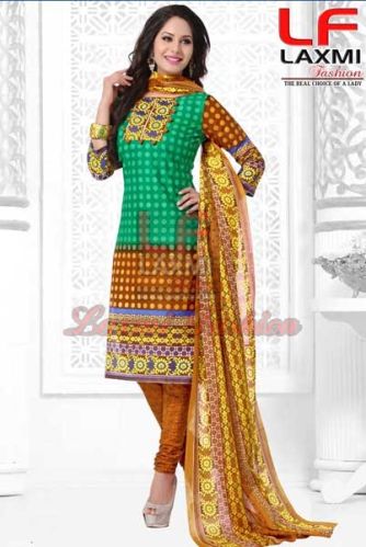 Laxmi Fashion Cotton Ladies Printed Suits, Size : Unstich