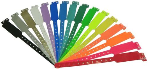 Plain Plastic Wide Face Vinyl Wristbands, Shape : Round