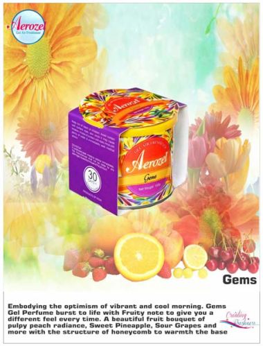 Car Gel Perfume Aerozel Gems, Size : 100 Gms