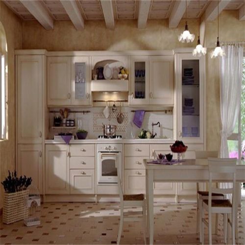 Wood panel modular kitchen equipment