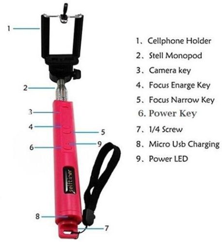 F-eye Monopod Bluetooth Selfie Stick