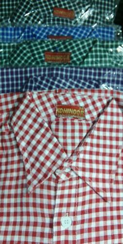 Mens Khadi Cotton Checkered Shirts