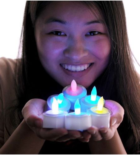 Wireless Rechargeable Remote Control LED Tea Light Candles With Multi