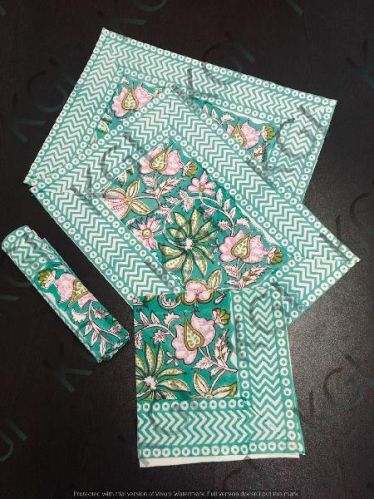 Rectangular Hand Block Printed Table Mats, For DINING USE, Size : Standard