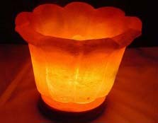 Rectangular Himalayan Flower Salt Lamp, For Home Decoration, Style : Antique