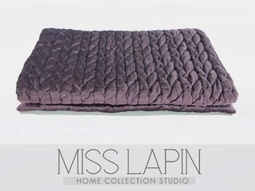 Purple Braid Tridimensional Quilting Wrap Blanket