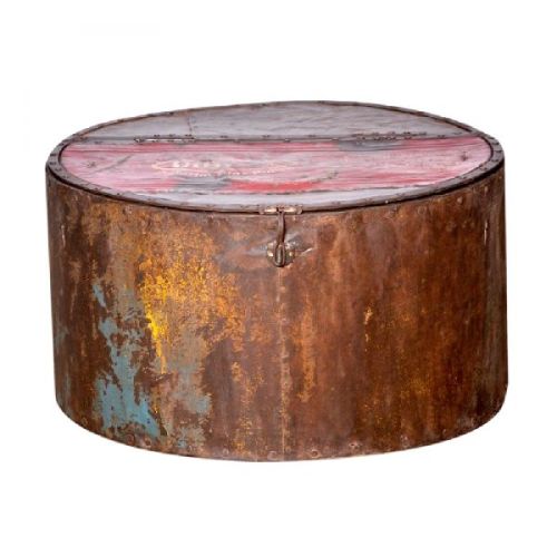 Round Rustic Box With Lid