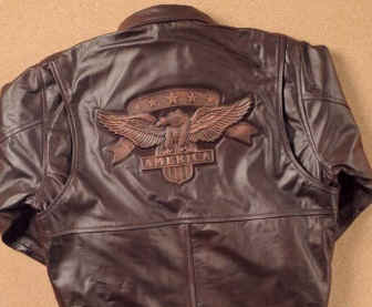 Embossed Leather Jacket, Packaging Type : brown or black