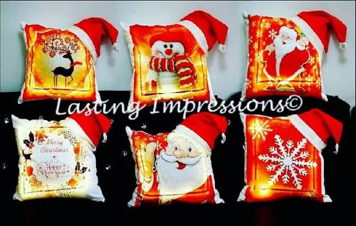 Velvet Customised Christmas Cushions, Size : 16*16