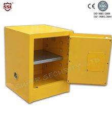 Yellow Powder Coated Flammable Chemical Storage Cabinets For Laborator