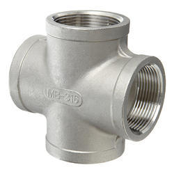 Forged Stainless Steel 316L Cross Fitting, For Structure Pipe, Gas Pipe, Hydraulic Pipe, Chemical Fertilizer Pipe