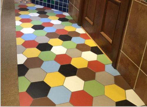 Hexagon Colour Artistic Porcelain Tile 200x230mm 200*230mm
