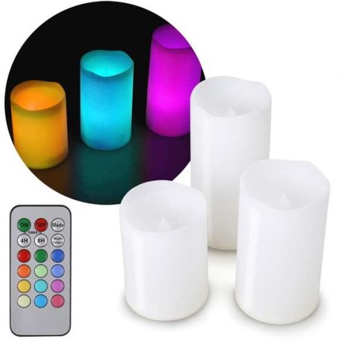 3 Piece LED Candle Stand With Remote