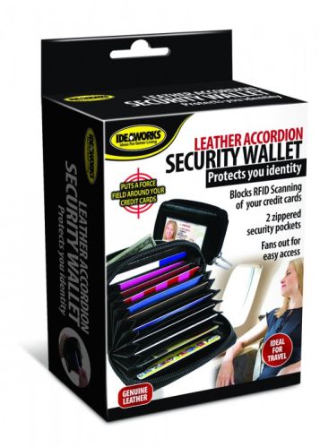 LEATHER ACCORDION SEC WALLET